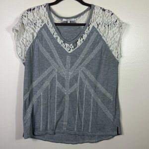 Miss Me Blouse with Lace detail on shoulders